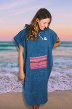 Surfponcho Deep Blue Bio-Frotte - Zeachild  - fair - bio - vegan - organisch - umweltfreundlich
