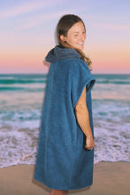Surfponcho Deep Blue Bio-Frotte - Zeachild  - fair - bio - vegan - organisch - umweltfreundlich