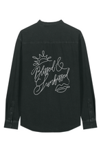 Blissed & Sunkissed Damen Hemd Vintage Schwarz