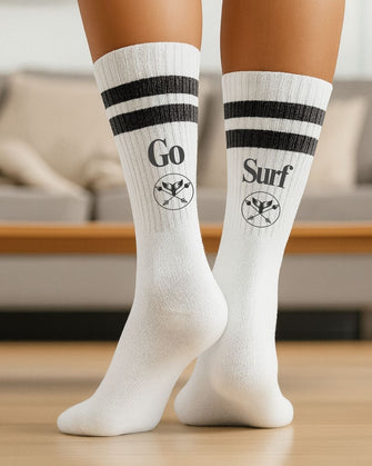 Go Surf - Sportsocken gestreift in schwarz - weiß