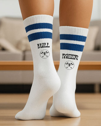 Will Meer - Sportsocken gestreift in navyblau - weiß