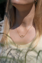 Round wave necklace - stainless steel