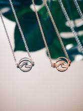 Round wave necklace - stainless steel