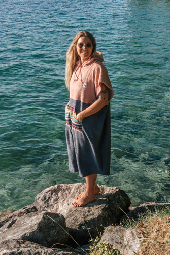 Surfponcho Sunset Bloom Bio-Frotte - Limited Edition