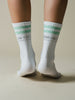 Low Tides Good Vibes - Sportsocken gestreift in mintgrün - weiß
