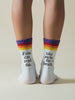 Take Me To The Beach - Sportsocken gestreift in rainbow - weiß