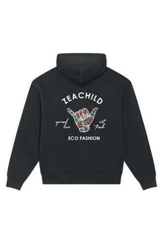 Shaka Zip Hoodie Unisex - Zeachild - fair - bio - vegan - organic - eco-friendly