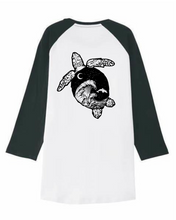 Turtle baseball shirt unisex - Zeachild - fair - bio - vegan - organic - environmentally friendly